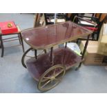 GALLERIED TWO TIER TEA TROLLEY