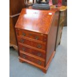 REPRODUCTION YEW COLOURED FALL FRONT LADIES WRITING BUREAU