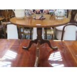 MAHOGANY TRIPOD OCCASIONAL TABLE