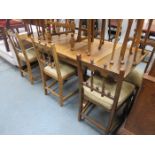 ERCOL PRIORY OAK DRAW LEAF DINING TABLE,