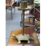 VINTAGE BRASS SMOKER'S STAND,