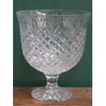 LARGE STEMMED GLASS FRUIT BOWL,