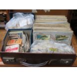 SMALL CASE CONTAINING ALBUMS AND LOOSE CIGARETTE CARDS