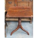 VICTORIAN MAHOGANY TILT TOP TABLE ON TRIPOD SUPPORT