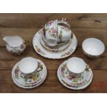 ROYAL CAULDRON LUNDO FLORAL PART TEA SET