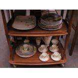 SUNDRY CERAMICS INCLUDING VARIOUS WALL PLAQUES AND PART ROYAL DOULTON COFFEE SET