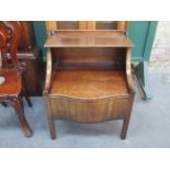 SERPENTINE FRONTED MAHOGANY SIDE CABINET