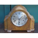 WALNUT CASED WESTMINISTER CHIMED CLOCK