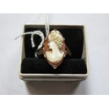 9ct GOLD CAMEO DRESS RING