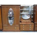 INLAID EDWARDIAN MAHOGANY TWO PIECE BEDROOM SUITE
