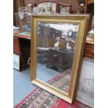 LARGE GILT FRAMED WALL MIRROR,