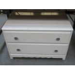 VINTAGE TWO DRAWER CHEST AND OCCASIONAL TABLE
