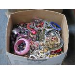 BOX OF COSTUME JEWELLERY