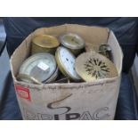 PARCEL OF VARIOUS CLOCK SPARES AND ACCESSORIES,