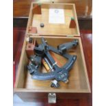 WOODEN CASED HEATH NAVIGATIONAL SHIP'S SEXTANT