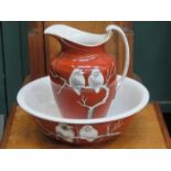 VICTORIAN STYLE CERAMIC JUG AND BOWL SET