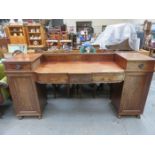 VICTORIAN MAHOGANY PEDESTAL SIDEBOARD