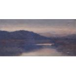 J S FOX, FRAMED OIL ON CANVAS DEPICTING A LAKESIDE SCENE,