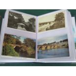THREE ALBUMS OF VARIOUS POSTCARDS INCLUDING SONG POEMS, BRIDGES PLUS SILK CARDS, ETC.