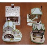 FOUR COALPORT CERAMIC COTTAGES