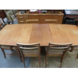 COMPOSITE DINING SUITE COMPRISING OF MACKINTOSH EXTENDING DINING TABLE WITH ONE LEAF,