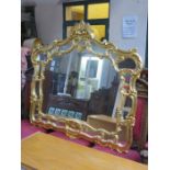 LARGE GILDED WALL MIRROR