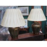 PAIR OF GILDED TABLE LAMPS