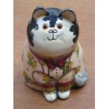 RYE STUDIO ART POTTERY SEATED CAT BY JOAN DEE BETHEL,