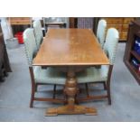 REFECTORY DINING TABLE AND FOUR CHAIRS