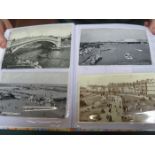 FOUR ALBUMS OF VARIOUS POSTCARDS INCLUDING RAILWAY STATIONS, BIRKENHEAD, AIRPORTS AND SOUTHPORT,