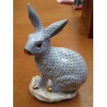 HEREND CERAMIC RABBIT,