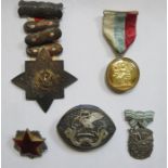 YUGOSLAVIAN PARTISAN STAR, SOVIET ORDER OF ETERNAL GLORY MEDAL,