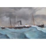 FRAMED GOUACHE PAINTING DEPICTING SS JULISTON,