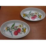 PAIR OF PORTMEIRION OVAL CASSEROLE DISHES