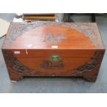 SMALL CARVED CAMPHOR CHEST