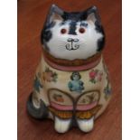 RYE STUDIO ART POTTERY SEATED CAT BY JOAN DEE BETHEL,