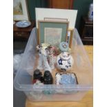 SUNDRY LOT INCLUDING MAPS OF THE THAMES, CERAMICS INCLUDING ROYAL DOULTON AND NAO, ETC.