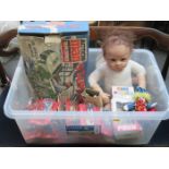 MIXED LOT INCLUDING LINDA MURRAY DOLL, BOXED ACTION MAN SNOW CAT AND VARIOUS DEL PRADO SOLDIERS,