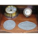 MIXED LOT INCLUDING PRESSURE GAUGE, METAL PLAQUES,