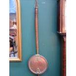 COPPER AND BRASS BED WARMING PAN