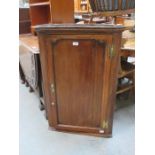 ANTIQUE OAK WALL MOUNTING CORNER CUPBOARD