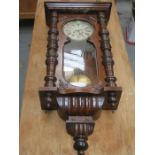 MAHOGANY CASED VIENNA WALL CLOCK