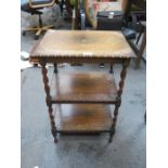 SMALL BARLEY TWIST TWO TIER OCCASIONAL TABLE