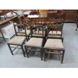 FIVE AND ONE ERCOL DINING CHAIRS