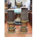 TWO VINTAGE MINER'S LAMPS