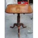 MAHOGANY TRIPOD TILT TOP TABLE