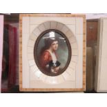 FRAMED MINIATURE WITHIN IVORY KEYSTONE FRAME