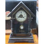 WOODEN CASED AMERICAN MANTEL CLOCK