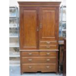 VICTORIAN MAHOGANY COMBINATION WARDROBE