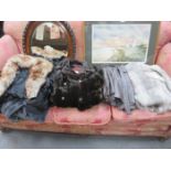 PARCEL OF VARIOUS FUR TYPE COATS PLUS LEATHER COAT